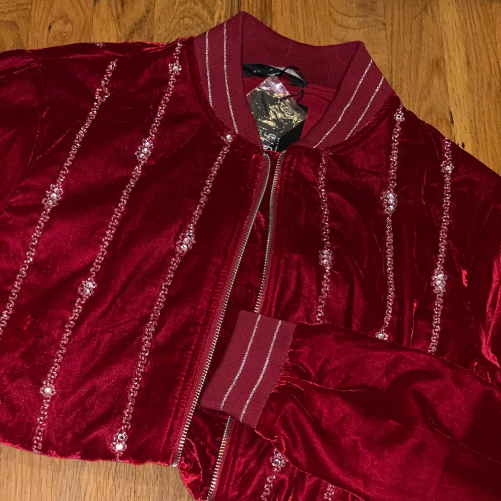 NEW ZARA CRYSTAL Embellished jacket